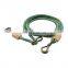 round and colorful rope dog leash for two dogs multi-functional dog leash 2021 new design