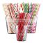 Biodegradable straws Waterproof compostable eco-friendly dot striped China paper straw