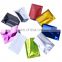 In Stock Glossy Colorful Aluminum Foil Pouch Heat Sealable Bags Smell Proof Small Bags Flat Pocket for Snack Cosmetics