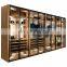 Modern glass door wooden Wardrobe cloghtes storage cabinet design