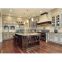 American white style antique solid wood l shaped design  aluminum profile for kitchen cabinet