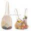 Cost Effective Custom Mesh Foldable Reusable Grocery Ladies Shoulder Hanging Food Cotton Bag