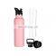 Insulated Airless Sport Water Bottle with Straw Lid Reusable Wide Mouth Stainless Steel Flask Eco Friendly 32oz