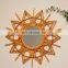 Boho Decorative Rattan Mirror, Natural Rattan Wall Decor Wedding Houseware Decor Bedroom Makeup Mirror WHolesale Made in Vietnam