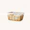 Best Price Water Hyacinth Storage Basket With Lining Inside Woven Natural Basket With Handle vietnam cheap wholesale