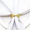 Spot Simple Style Bamboo Metal Golden Buckle Napkin Ring For Event Decoration