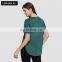 Sports Mesh Back Long Women's T-Shirts Custom U Shaped Hem Yoga Causal Breathable Tops