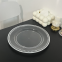 Silver Beads Rimmed Clear Plastic Round Charger Plate For Wedding Table Decoration