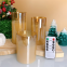 Wholesale Hot Selling Simulation Flame Grey Candle Set Electroplated Smoke Glass LED Candle With Remote Control
