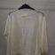 women's big round neck pullover  solid color white