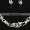 2016 Newest Design Elegant Wedding Dress Silver Bridal Jewelry Set