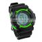 LP1333_GN Multifunction LCD Digital PU strap teenage Fashion running watch