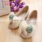 2015 Beautiful Girl Shoes Kids Summer Fish Mouth Shoes Baby Girl Rose Single Shoes