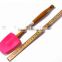 China Manufacturer healthy cheese silicone butter Knife with wooden handle