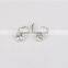 14KT solid white gold simple jewellery design lever back earrings