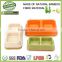 factory supply new arrive twin pack square eco-friendly bamboo material pet bowl, bamboo fiber pet cat feeder pot