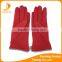 Ladies and women bright red premium spandex velvet gloves