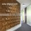 woodgrain woven art wall resin panels used in indoors decoration