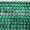 Malachite and Chrysocolla Twin Feather Grean Colour Loose Gemstone Beads Chrysocolla Malachite Round Beads for Necklace Making