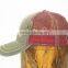 100 cotton washed baseball hat with mesh