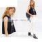 2016 12ps MOQ new style custom sleeveless printed black ladies top