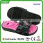 Pink/Black PU Upper and Women Gender women's slippers