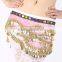 5 Layers Golden Coins chiffon belly dance waist hip belt