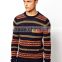 Cotton Acrylic Mixed 12 GG Stripe Sweater Bangladesh Factory