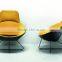 Conic lounge chair with headrest Conic lounge chair Conic tub chair on pedestal base for living room H-10HB