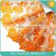 orange nice net french lace for nigeria party with rhinestones 2016 new tulle lace fabric