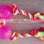 DOG COLORFUL ROPE CHEW TOY WITH TPR BONE SHAPE TOY