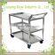 Factory direct supply steel library book trolley school library book cart cart with wheels handle