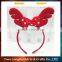 2016 Wholesale warm party baby girl headband christmas red reindeer headband