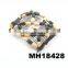 afro butterfly wooden beaded stretch double hair combs
