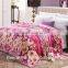 rose designs printed romantic blanket wedding blanket made in China