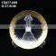Wholesale clear glass charger plate with gold / silver / rose gold foil edge for wedding , cheap price