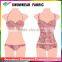 floral leaf printed nylon spandex two piece swimming suit fabric