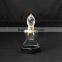 black crystal glass perfume bottle for decoration