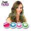 HUEZ BRAND round shape 4color a set blue green pink purle hair chalk easy use