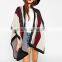Women Cardigan Fashion Ladies Colorful Stripe Knit Poncho Sweater