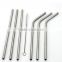 dia 6mm length 10.5 inch 304 food grade stainless steel straw stainless steel drinking straw for mason cup