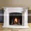 natural stone hand carved Chinese white marble fireplace mantel