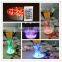 Acrylic wireless battery operated rechargeable 4/6/8 inch multicolors rechargeable 20cm led bottle base