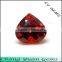 Beautiful heart shape orange color synthetic cubic zirconia