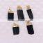 Natural Black Tourmaline Druzy Pendant Simple Design Jewelry Pendant For Men or Women