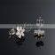 Stainless steel round bezel zircon Chrysanthemum flower fashion women earrings wedding jewelry 6730568
