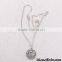 High Quality Angel Wing Necklace, Imitate Silver Round Pendant Necklace Wholesale