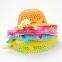 SH-007 Lastest Promotional Children Summer Beach Flower Straw Bag & Hat