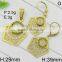 Good Quality Classic Style 18k Gold Filled Jewelry Set With Creamy-white Stone