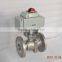flange connection SS316 float ball electric ball valve